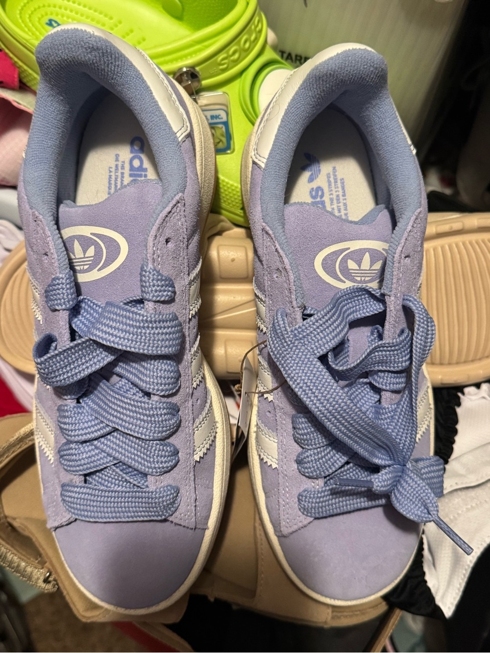 Adidas  Lavender Suede Sneakers - Classic Trefoil